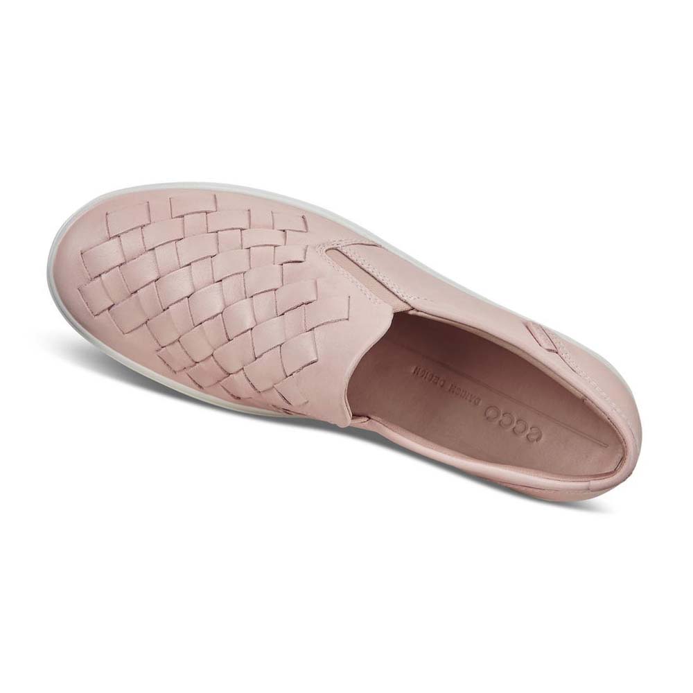 Women's Ecco Soft 7 Woven Casual Shoes Pink | USA 82OKI